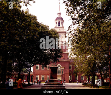 Independence Hall draws visitors to the cradle of American democracy in Philadelphia in Pennsylvania in USA Stock Photo