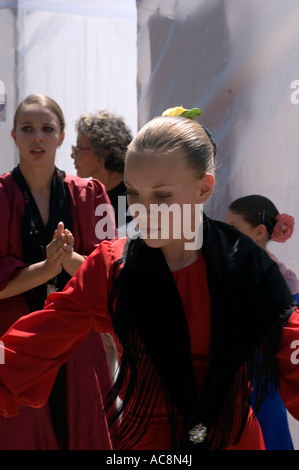 flamenco dancer at the Fiesta de Santa Fe New Mexico the new generation of dancers Stock Photo