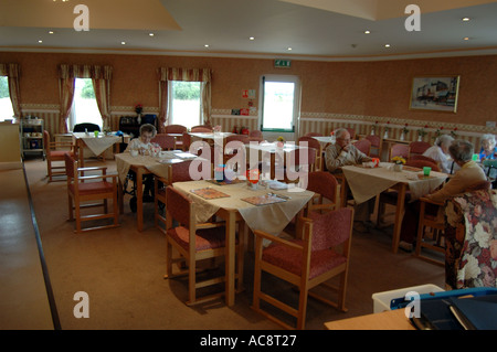 Lounge Dining facilities at The Old Rectory Nursing Home Great Stambridge Essex Stock Photo