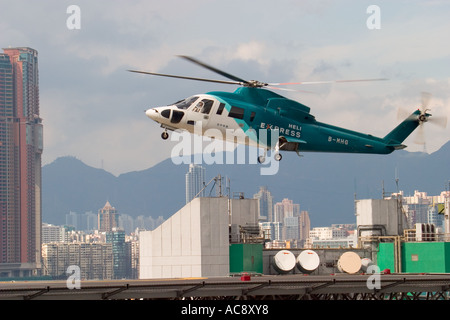 Hong Kong HeliJet Express helicopter Macau City Stock Photo