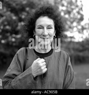 Canadian author Margaret Atwood at the 2001 Hay BOOK Festival in  Hay-on-Wye Wales UK Great Britain   KATHY DEWITT Stock Photo