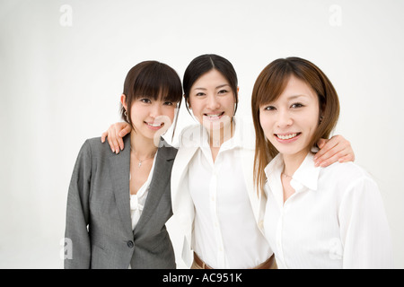 Three businesswomen looking at camera Stock Photo