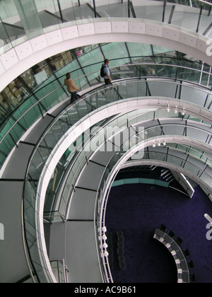 Spiral staircase in the City Hall GLA building in London England UK Stock Photo
