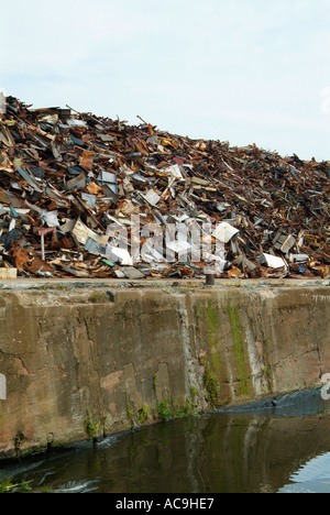 Scrap metal processing plant Manchester Lancashire North west Ship canal UK GB Europe Stock Photo