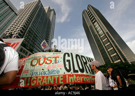 Demonstration in Makati Manila Philippines Stock Photo