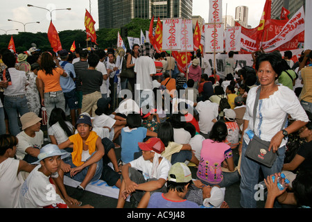 Political demonstration Manila Philippines Stock Photo