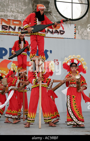 Traditional dancers from Southern Philippines Stock Photo