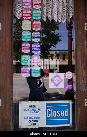The Franklin Chamber of Commerce front door Pennsylvania Stock Photo