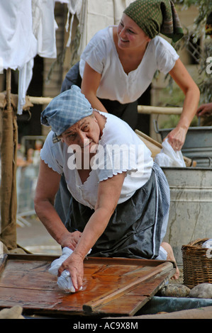 Asti Piemont Italy festival delle Sagre parade with traditional farmer customs Stock Photo