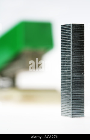 Stapler with staples Stock Photo