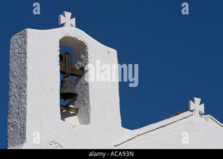 Church in Sant Carles de Peralta village, Ibiza, Spain Stock Photo