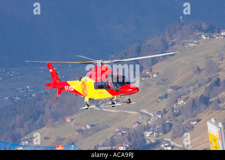 Rescue helicopter Agusta A 109E of Schenk Air, Austria Stock Photo