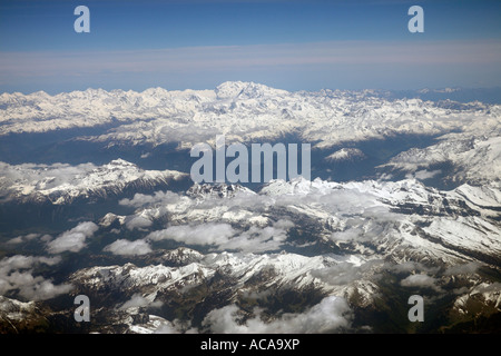 Aerial photo of the Alps Stock Photo