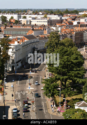 Aerial view of Leamington Spa Stock Photo