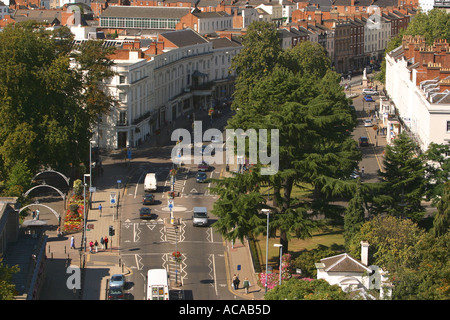 Aerial view of The Parade, Leamington Spa Stock Photo