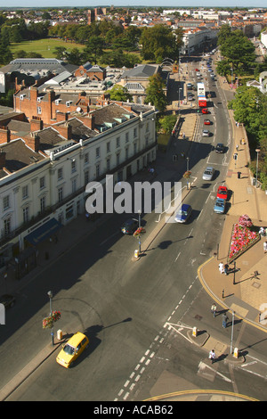 Aerial view of The Parade, Leamington Spa Stock Photo