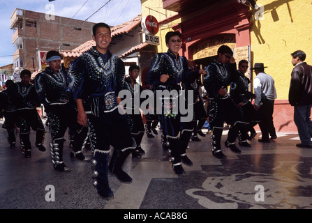 Caporal dancers - Semana de Puno (Puno Week Festival), Puno PERU Stock Photo