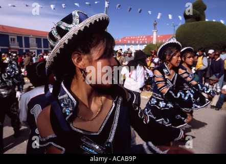 Festival dancers - Puno Week festival, Puno PERU Stock Photo