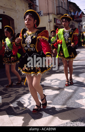 Festival dancers - Virgen de la Candelaria, Puno, PERU Stock Photo