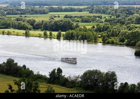 Danube river, view from Walhalla, Upper Palatinate, Bavaria, Germany Stock Photo