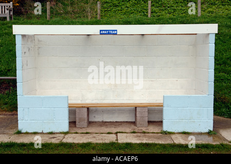 Football dugout, away dug out, Britain UK Stock Photo