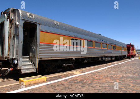 Dining car railway stock serving the Grand Canyon Arizona USA Atchison Tepeka and Santa Fe Stock Photo