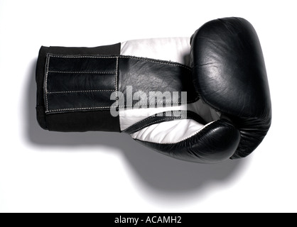 Black Boxing Glove insulated  glove hand protection finger thumb Stock Photo