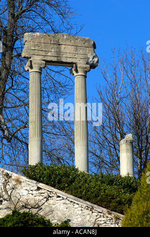 Roman columns, Nyon, Vaud, Switzerland Stock Photo