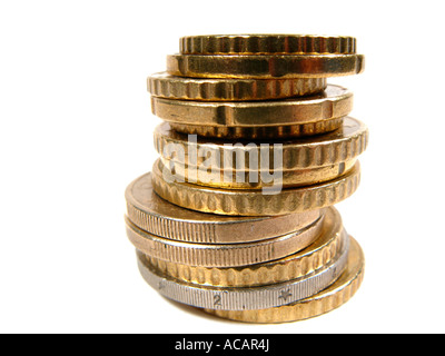 Piled up coins Stock Photo