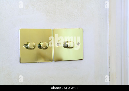 light switches in new house Stock Photo
