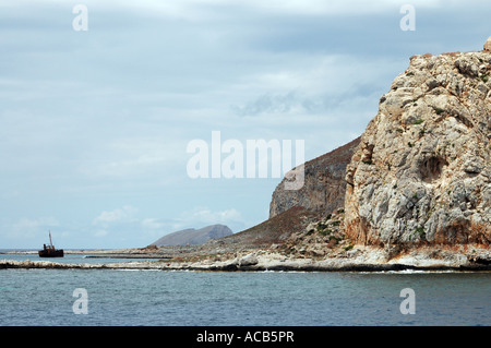 Small isle Gramvoussa near island of Crete, Greece Stock Photo