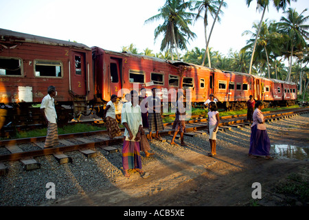 villagers Telwatta, Sri Lanka Stock Photo