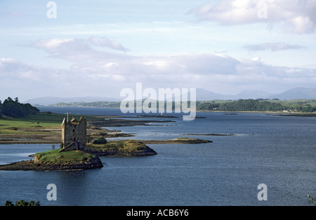 Castle Stalker,Loch linnhe,Argyll and Bute,Scotland,UK Stock Photo
