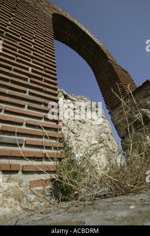ancient stone wall in the Nessebar.  Bulgaria. Stock Photo