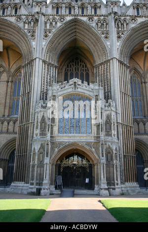 peterborough city centre cathedral fascade cambridgeshire england ...