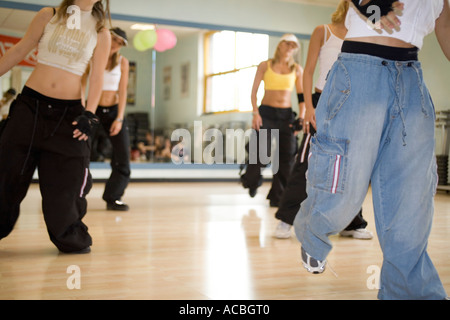 Hip hop dance training lesson Stock Photo