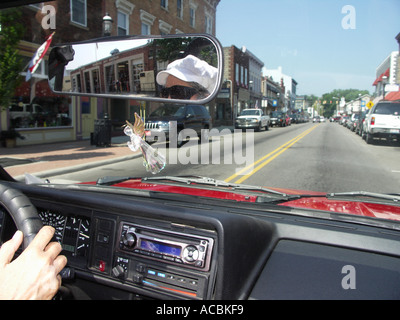 Driving Through Town Stock Photo