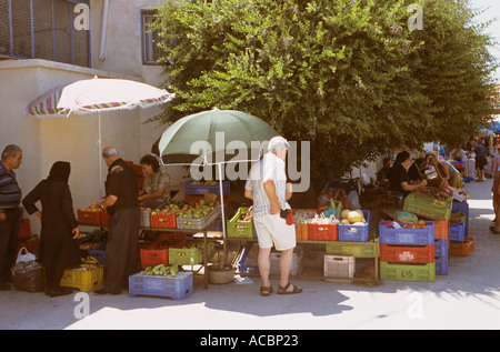 pano paphos fruit and vegetable market Stock Photo