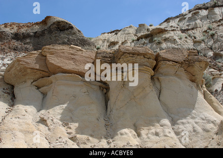 Hoodoos in the heart of the Canadian Badlands near the town of Drumheller Southern Alberta Canada Stock Photo