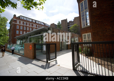 The Royal Geographic Society in London England, gate with access to museum and displays. Stock Photo