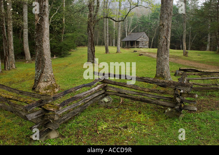 Carter Shields Cabin Cades Cove Great Smoky Mountains National Park Tennessee Stock Photo