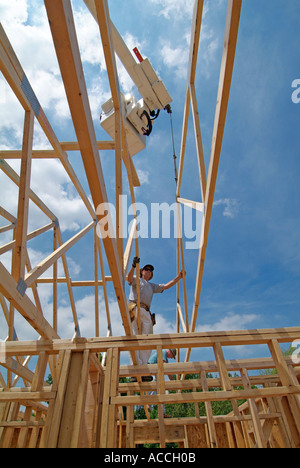 10 new residential homes are constructed by Habitat for Humanity in Port Huron Michigan Stock Photo