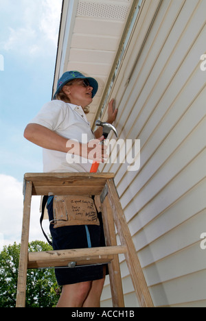 10 new residential homes are constructed by Habitat for Humanity in Port Huron Michigan Stock Photo