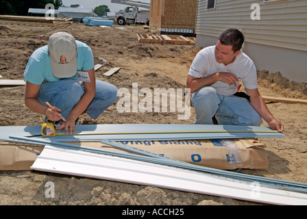 10 new residential homes are constructed by Habitat for Humanity in Port Huron Michigan Stock Photo