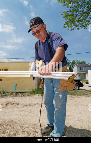 10 new residential homes are constructed by Habitat for Humanity in Port Huron Michigan Stock Photo