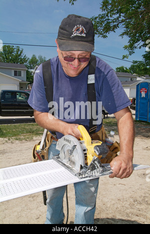 10 new residential homes are constructed by Habitat for Humanity in Port Huron Michigan Stock Photo