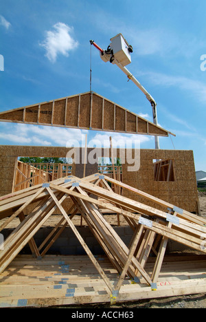 10 new residential homes are constructed by Habitat for Humanity in Port Huron Michigan Stock Photo