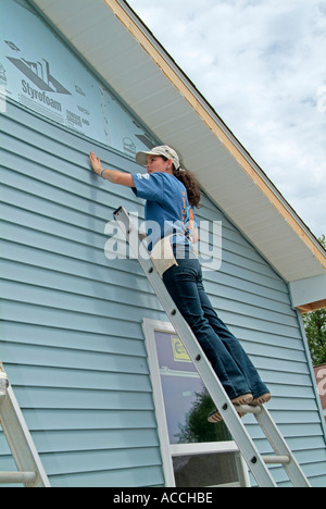 10 new residential homes are constructed by Habitat for Humanity in Port Huron Michigan Stock Photo