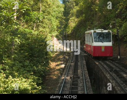 FUNICULAR RAILWAY, PENENG HILL, PENENG, MALAYSIA Stock Photo