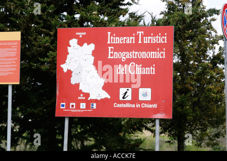 Chianti region sign Italy Stock Photo